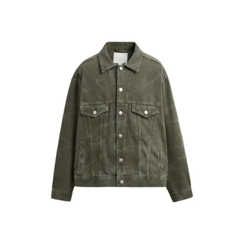 ZARA Khaki Мужские Джинсовые Куртки