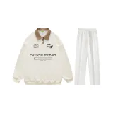 Комплект (Абрикосовый топ + Белые штаны)