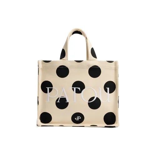 Patou Хлопок Тоут Сумка Сумка для покупок Сумка на плечо Сумка Маленькая Женская Бежевая