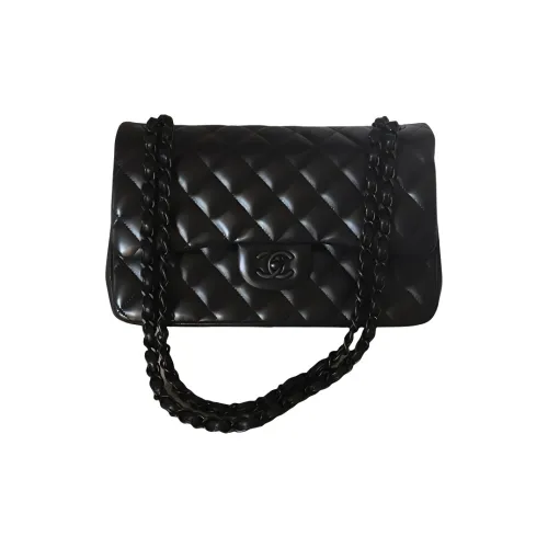 CHANEL Classic Flap CFSo Черный Овчина Сумка через плечо Женская Черная