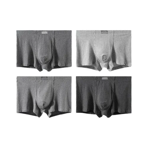 Lanza [Коробка Набор] Темный Фотиния Черный + Средний Фотиния Серый + Светлый Фотиния Серый + Черный Меланж Серый Мужские Боксеры