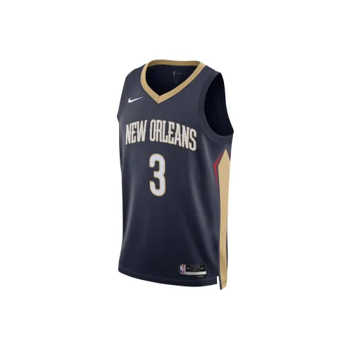 NIKE Темно-синий Унисекс Баскетбольная Джерси