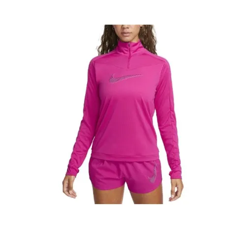 nike Реглан-рукав Т-рубашка Женская Розово-красная