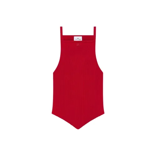 COURREGES Женские майки красного цвета