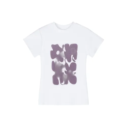 Square Houlest T-Shirt Женская Натуральный Белый