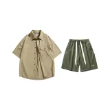 Set (Light Khaki Top + Army Green Pants)  
Комплект (Светлый Хаки Топ + Армейские Зеленые Штаны)