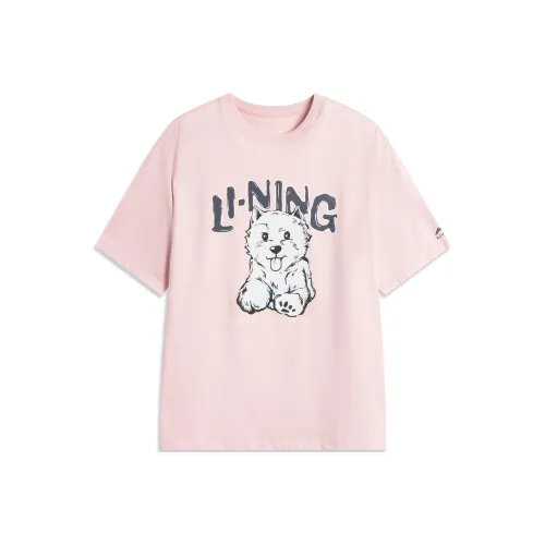 LINING Sports Life Collection T-Shirt Женская Светлый Румяно-Розовый