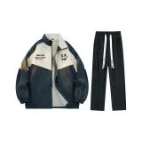 Комплект одежды (Оливково-зеленая куртка + черные штаны)