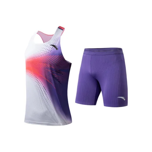 ANTA Running Collection Беговая одежда Комплекты Мужской Чисто белый травяной фиолетовый