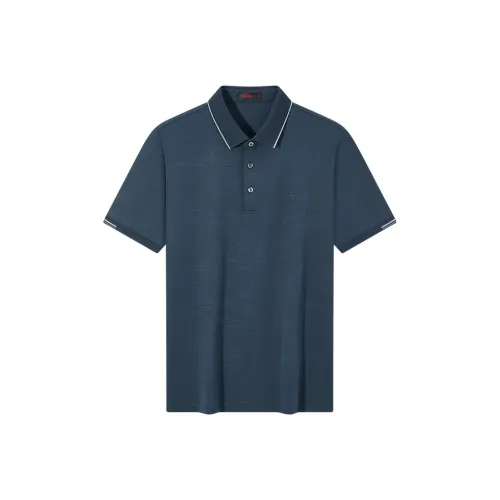 SEVEN Поло Мужское Павлин Синий