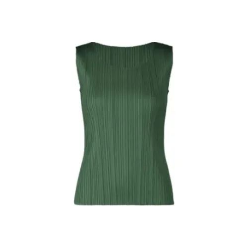 PLEATS PLEASE ISSEY MIYAKE Майка Женская Темно-зеленая