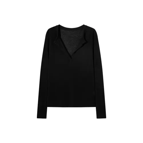 Ouyang Трикотажная ткань T-рубашка Женская