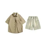 Set (Light Khaki Shirt + Yellow Mud Pants)  
Комплект (Светлый Хаки Рубашка + Желтые Грязные Штаны)