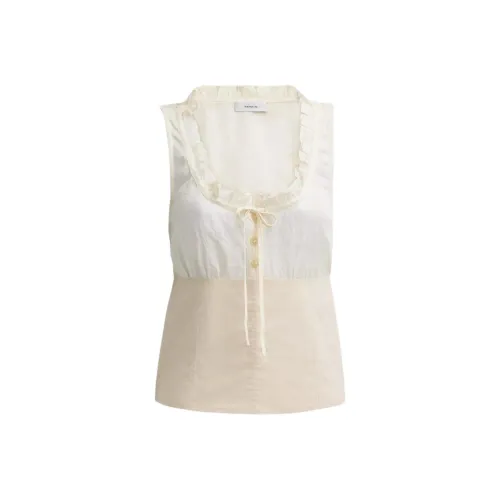 COACH Женские майки кремового цвета