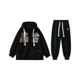 Утепленный с флисовой подкладкой, черный комплект