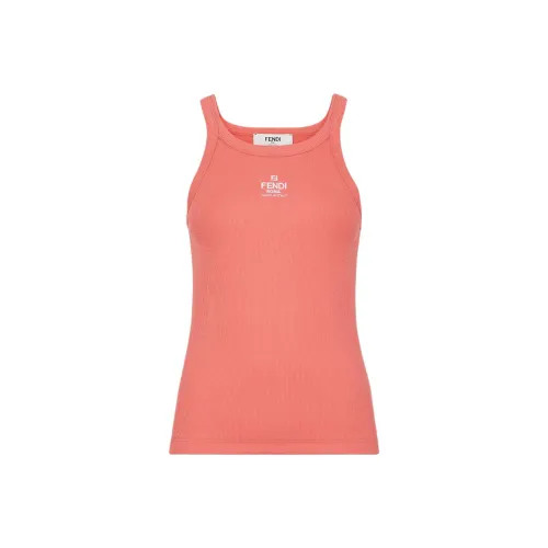 FENDI Майка Женская Кораллово-Розовая