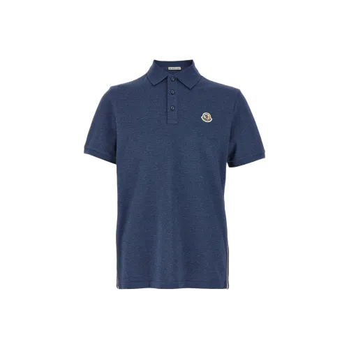 Moncler Поло Мужское Темно-синий