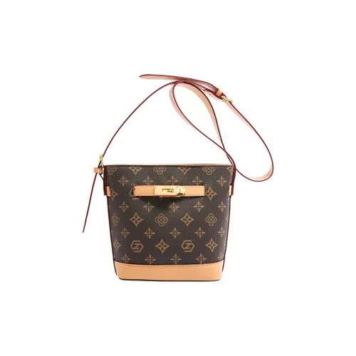 Bywhich ПУ (полиуретан) ведрообразная сумка сумка через плечо женская коричневая