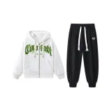 Белый свитшот + черные штаны