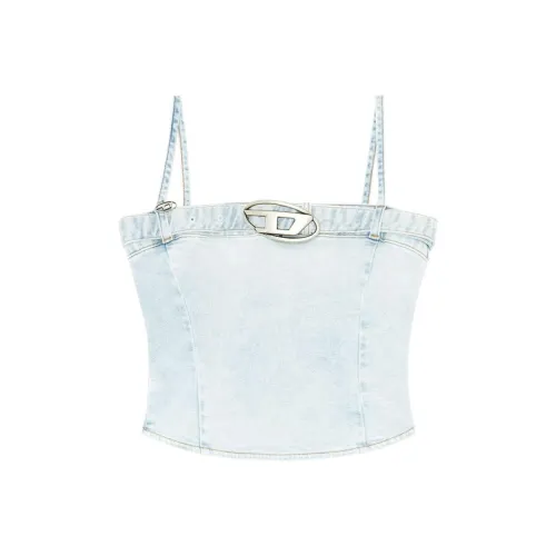 DIESEL Майка Женская Светло-Синяя