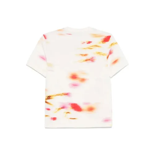 FERRAGAMO Круглый вырез Цветочный принт Короткий рукав Стандартная рубашка Женская Светлый бежевый