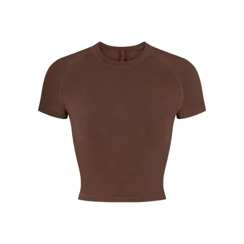 SKIMS T-Shirt Женская Какао Темно-Умбра