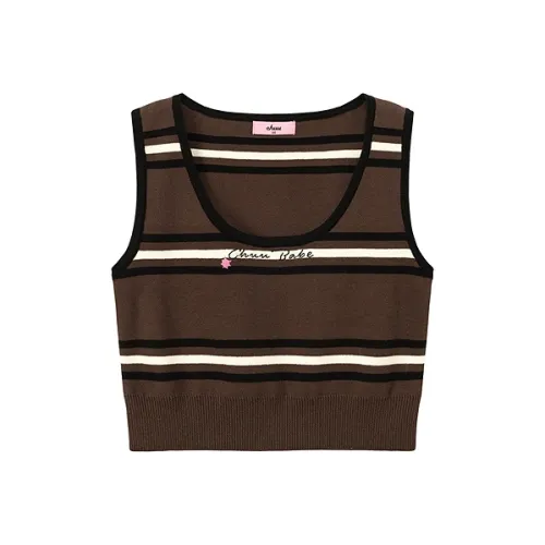 CHUU Кофе Полосы Женские Футболки