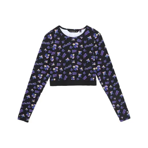 BOY BY BOY Фиолетовый Женские Короткие Топы