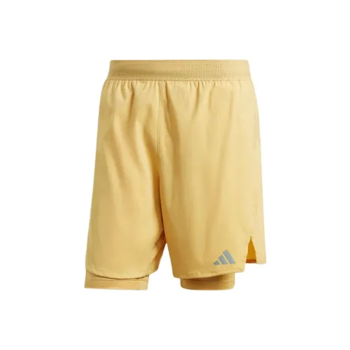 Adidas Workout HEAT.RDY 2-в-1 Шорты Спортивные шорты Мужские Желтые