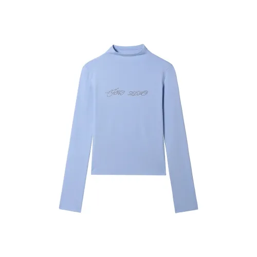 SLEEP AT 11 T Рубашка Женская Синяя