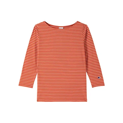 Champion Regular T-Shirt Женская Оранжевая Полосатая