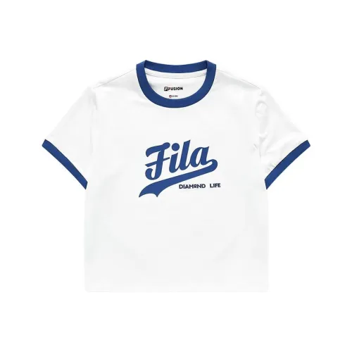 FILA FUSION Стандартный белый Женские короткие топы
