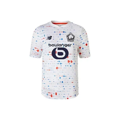 New Balance совместный бренд LOSC Reel Белый Мужской Футбольный Джерси