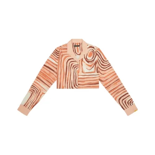 RANDOMEVENT Темно-оранжевый Красный Женские Короткие Топы