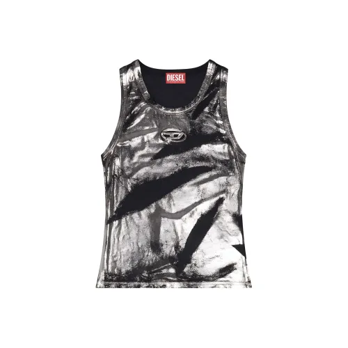 DIESEL FW24 Майка Женская Серебряный Черный