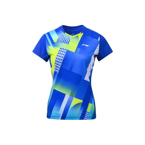 LINING Кристально-синие Женские Футболки