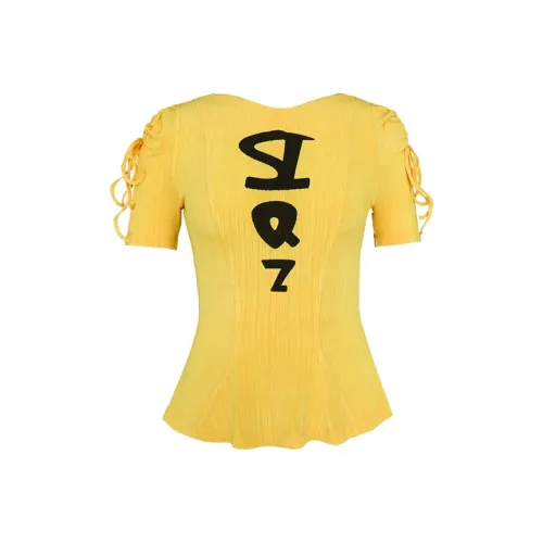 SIQIZ Желтые Женские Футболки