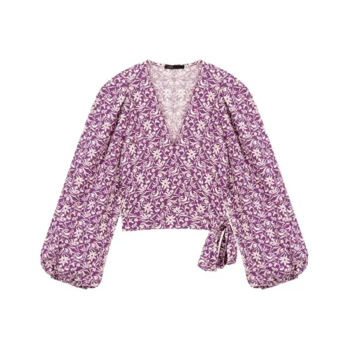 Maje Светло-фиолетовый Женские Короткие Топы