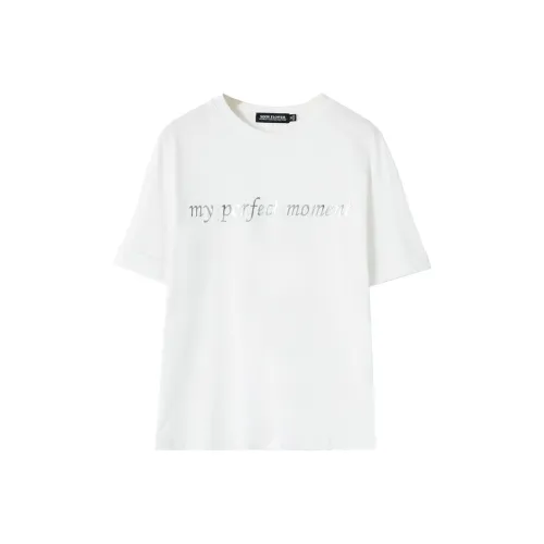 SOON FLOWER Лето T-рубашка Женская Белая