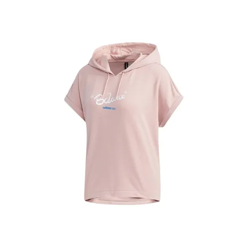 ADIDAS NEO Комплект с короткими рукавами T-Shirt Женский Ярко-розовый