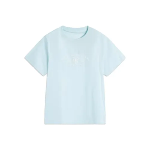 LINING Sports Trend Series Стандартная T-рубашка Женская Светло-Небесно-Синий