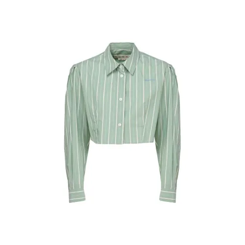 MARNI Зеленый Женские Короткие Топы