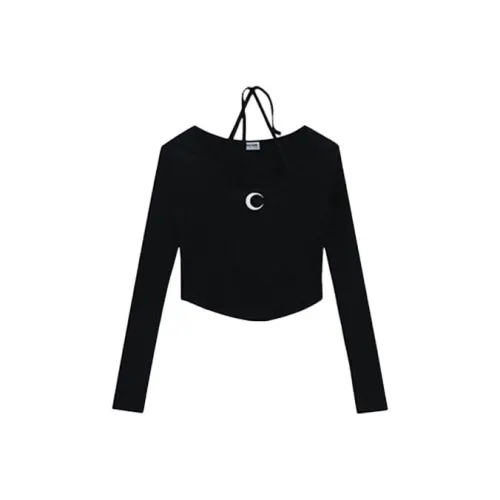 SLEEP AT 11 T Рубашка Женская Черная