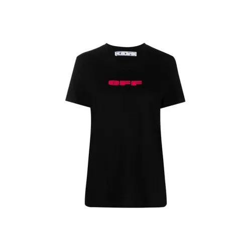 Off Белый SS21 Черный Женские Т-рубашки