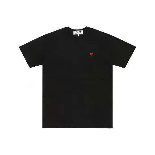 CDG Play Стандартная T-рубашка Женская Черная