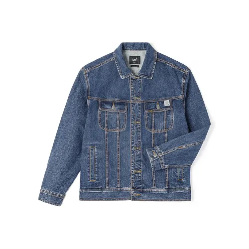 Lee совместный бренд модель Деним Куртка Мужская Средняя Темно-Синяя