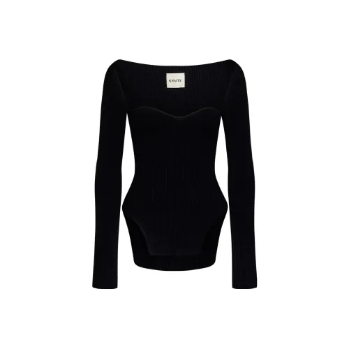 KHAITE Черные Женские T-рубашки