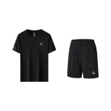 Черная рубашка с короткими рукавами+черные шорты