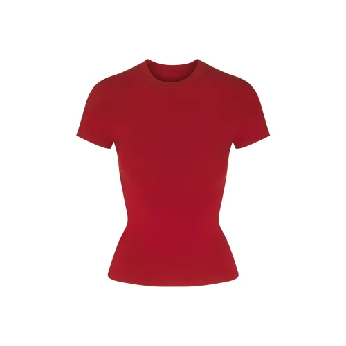 SKIMS T-Shirt Женская Кирпич Кирпич Красный