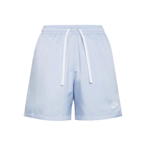 Nike Ткани вязаные Повседневные шорты Мужские Светло-морской синий Белый